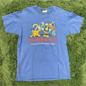 Disney Walt Disney World Kids Blue T-Shirt Mickey Goofy Donald Pluto Celebrate